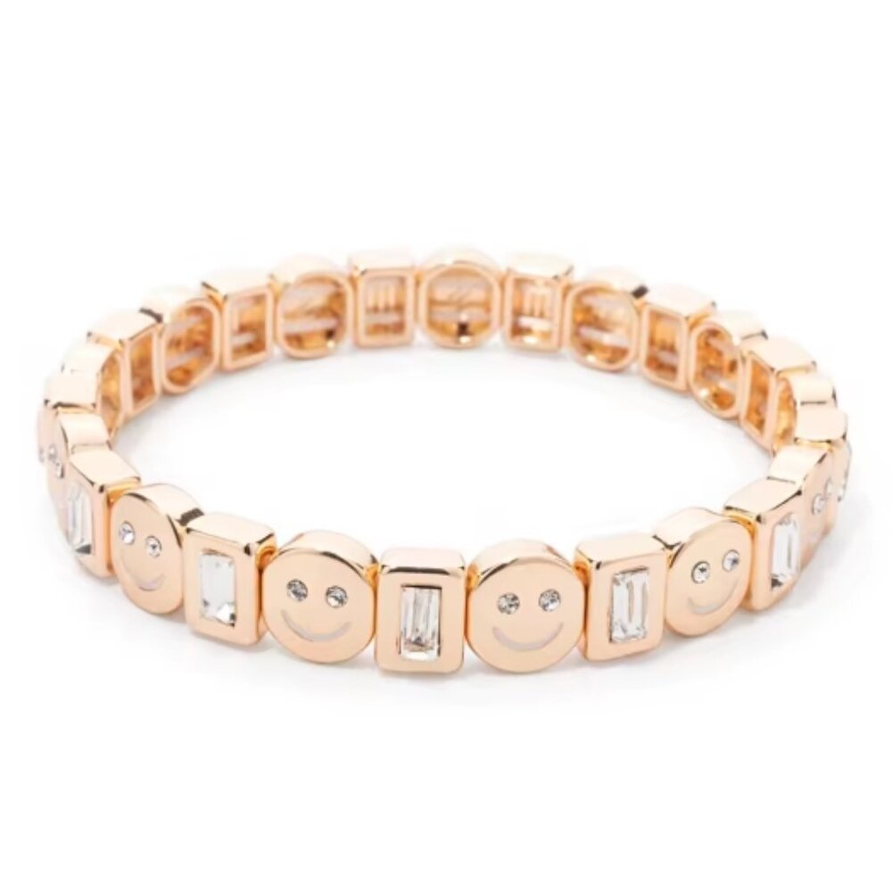 Happy Face Bracelet, Trending Bracelet, Women's Jewelry, Women's Gold Bracelet